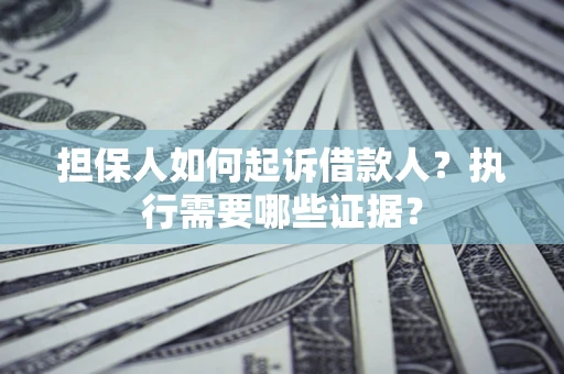 武汉担保人如何起诉借款人？执行需要哪些证据？