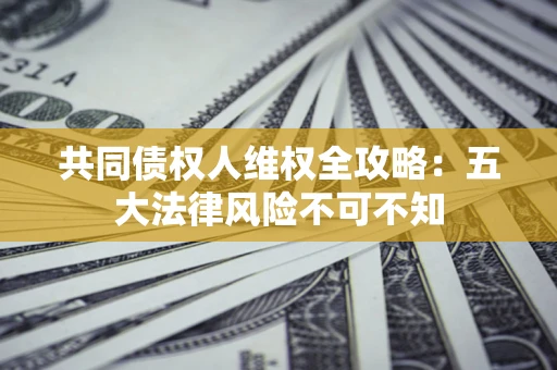 武汉共同债权人维权全攻略：五大法律风险不可不知