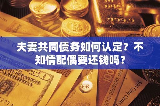 武汉夫妻共同债务如何认定？不知情配偶要还钱吗？