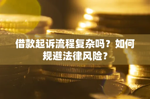 武汉借款起诉流程复杂吗？如何规避法律风险？