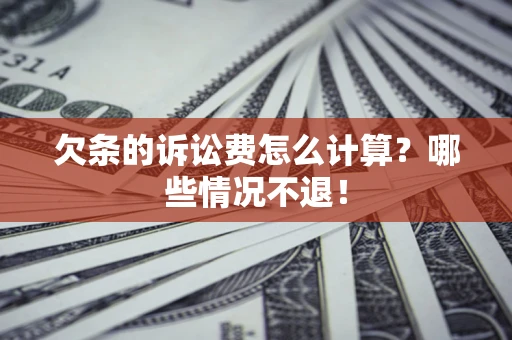 武汉欠条的诉讼费怎么计算?哪些情况不退! 武汉欠条的诉讼费怎么计算?哪些情况不退!
