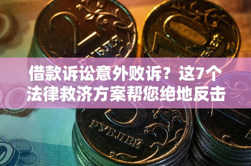 武汉借款诉讼意外败诉？这7个法律救济方案帮您绝地反击！