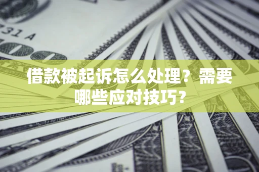武汉借款被起诉怎么处理？需要哪些应对技巧？